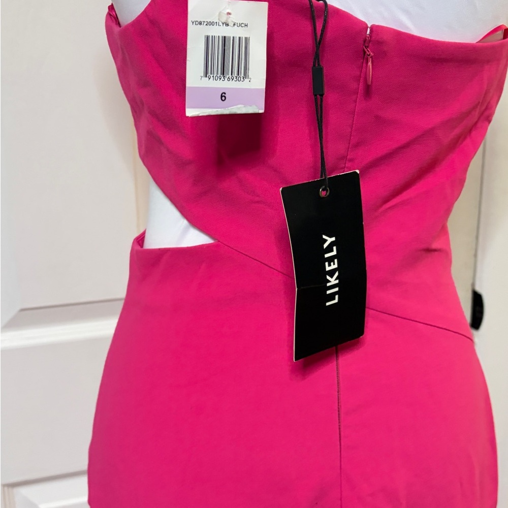 Likely Hot Pink One-Shoulder Mermaid Maxi Dress - Picture 7 of 9